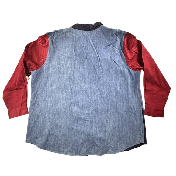 Vintage Fashion Bug Shirt Womens 22/24W Patchwork Embroidered Christmas Winter - Picture 2 of 14